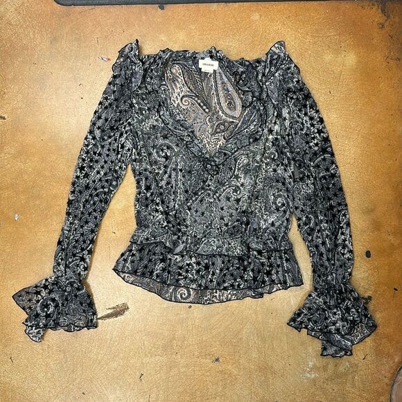 Zadig & Voltaire Star Print Tuya Blouse S nWT - Picture 1 of 8